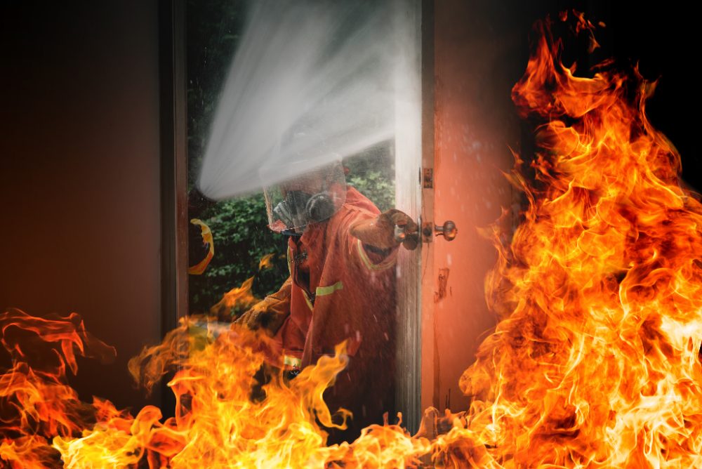 Fire safety training drill